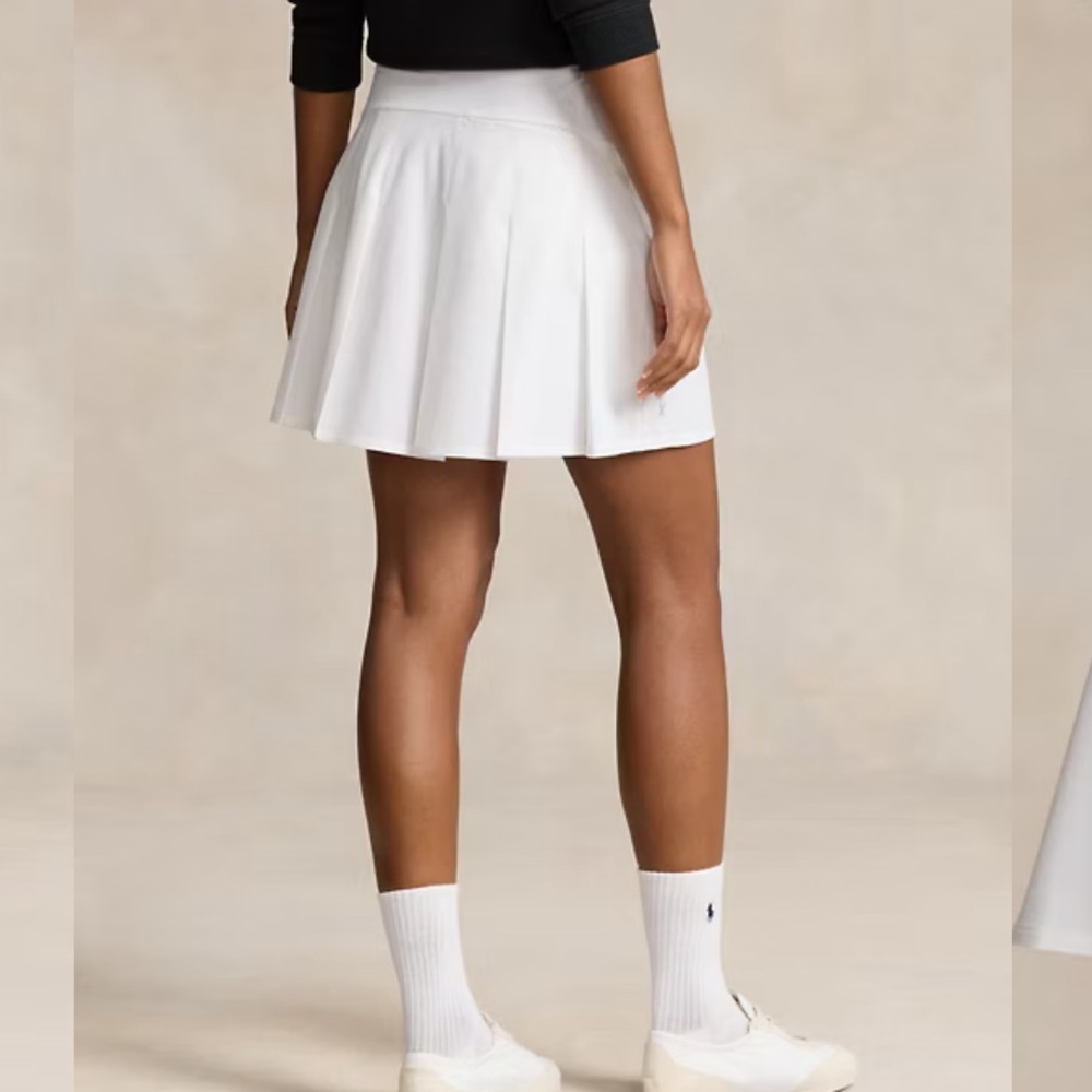 Polo Ralph Lauren Golf Four Way Stretch Pleated Skort Womans S White Golf Skort